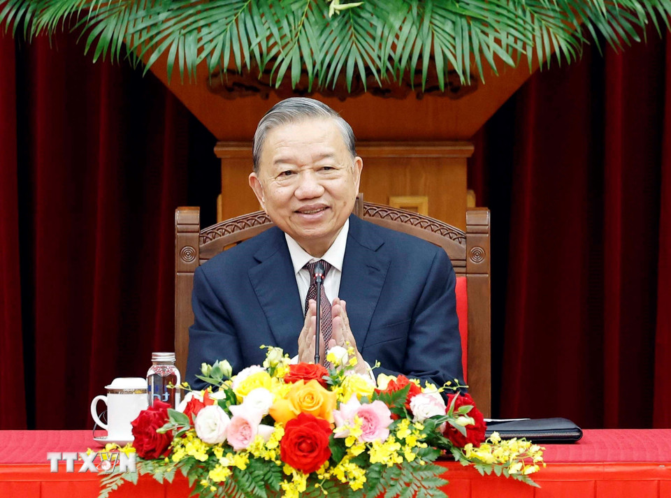 越共中央总书记苏林会见多家大型国际集团和企业负责人